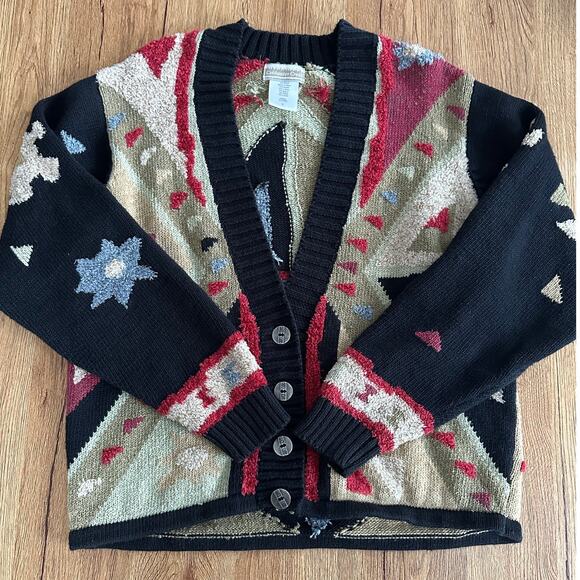 Coldwater Creek Vtg Chunky Cardigan Sweater Size Small - Picture 1 of 7